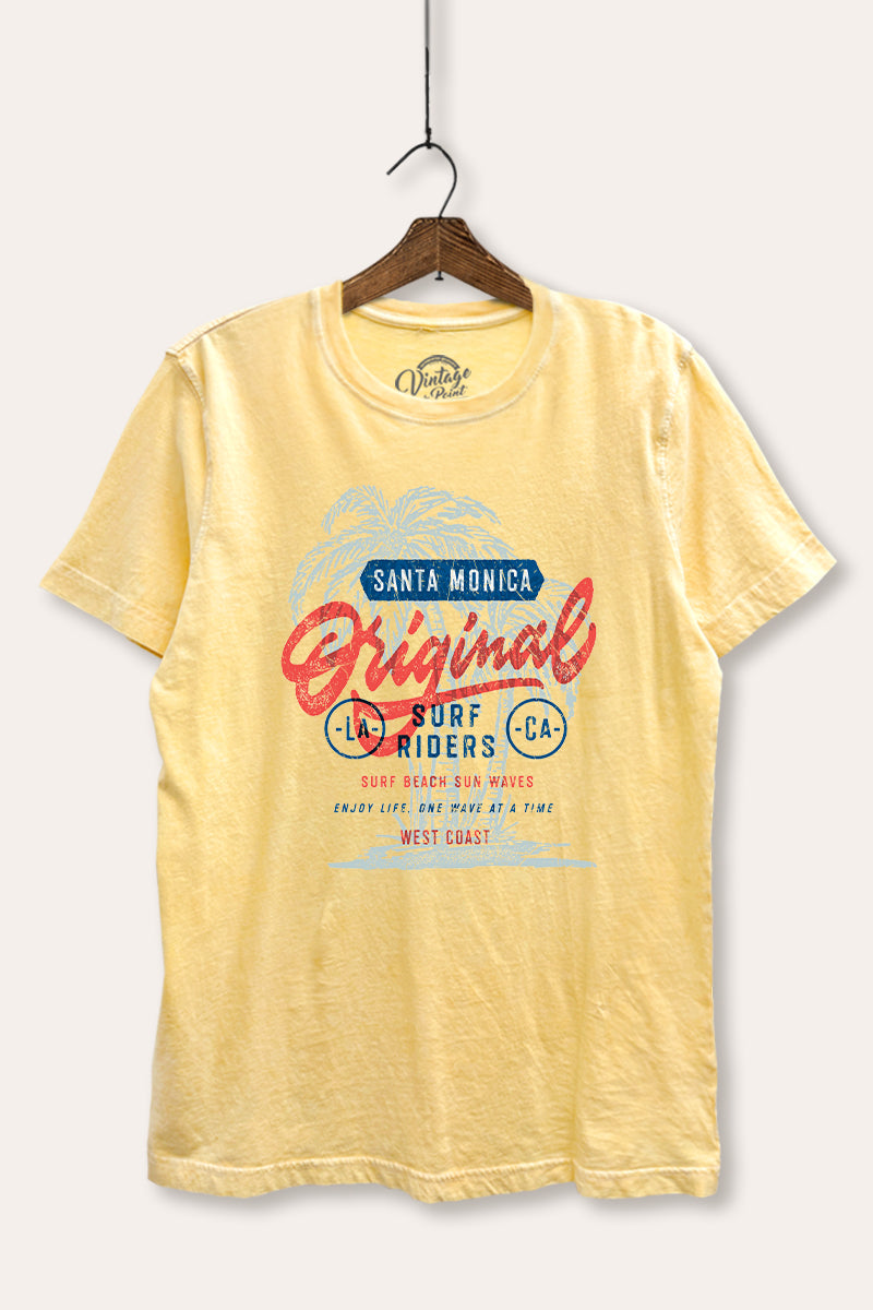 Santa Monica Surf Riders Graphic Mineral Wash Relaxed Tee