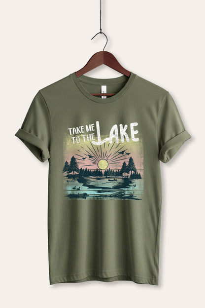 Take Me To The Lake Graphic Women's Jersey Tee