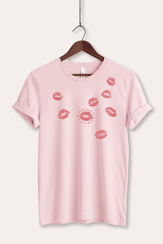 kiss mark lips graphic bella+canvas® tee