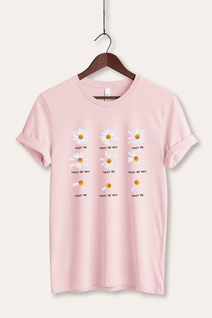 Loves Me Flower Graphic Women's Jersey Tee