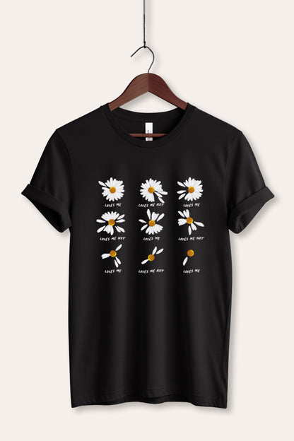 Loves Me Flower Graphic Women's Jersey Tee
