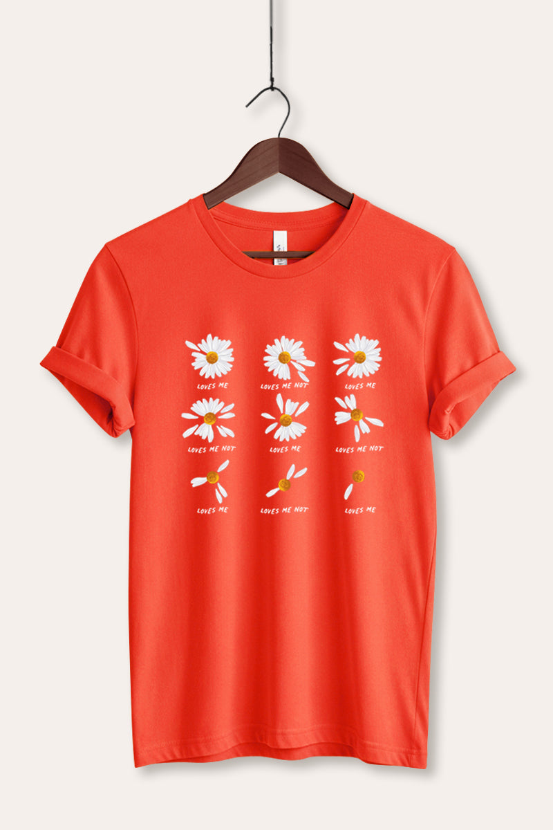 "loves me" flower petal graphic bella+canvas® tee
