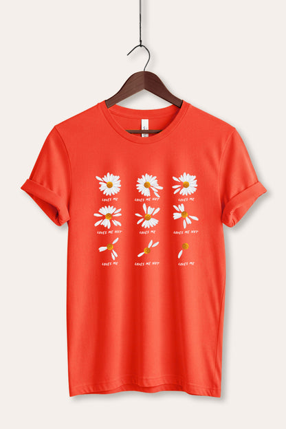 Loves Me Flower Graphic Women's Jersey Tee
