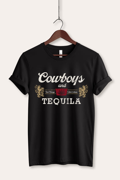 Cowboys & Tequila Western Graphic Women's Jersey Tee