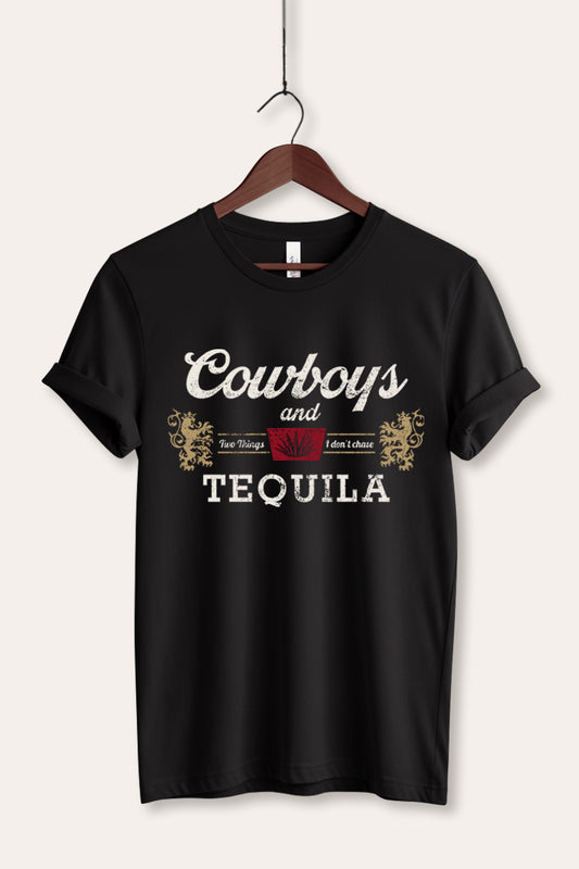 "cowboys & tequila" graphic bella+canvas® tee