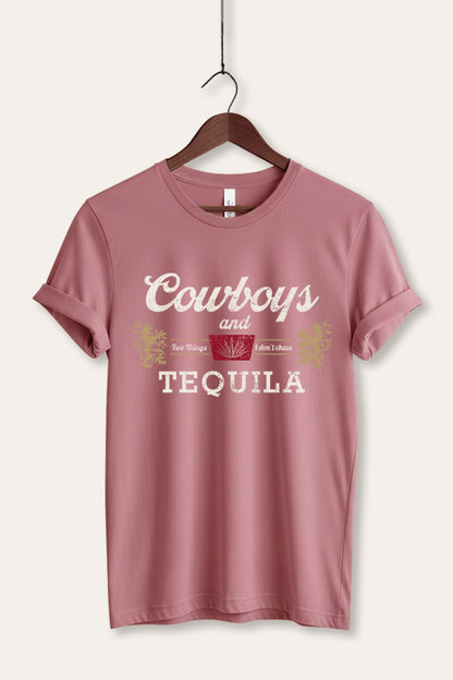 Cowboys & Tequila Western Graphic Women's Jersey Tee