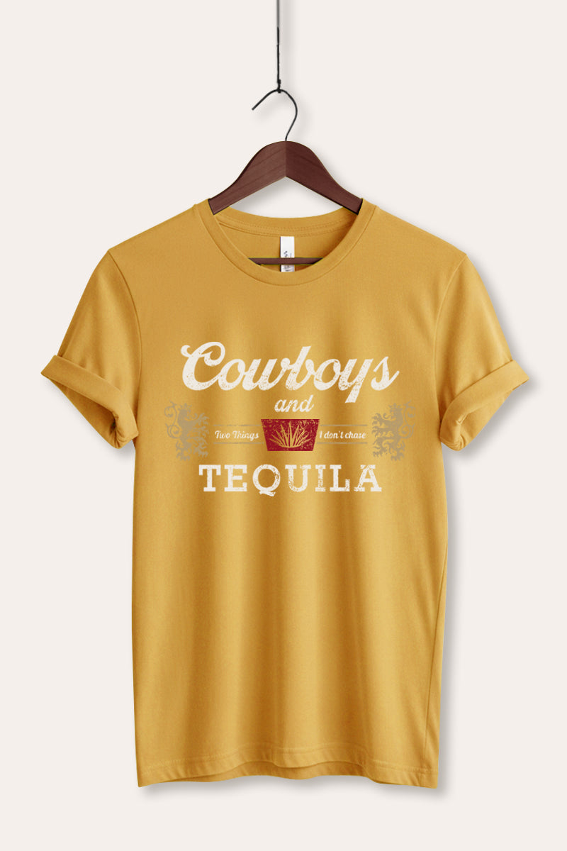 "cowboys & tequila" graphic bella+canvas® tee