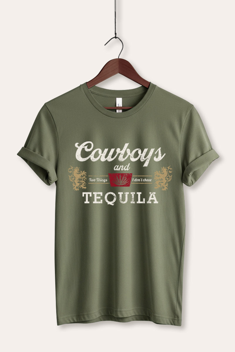 "cowboys & tequila" graphic bella+canvas® tee