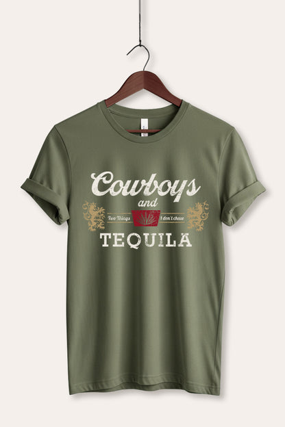 Cowboys & Tequila Western Graphic Women's Jersey Tee