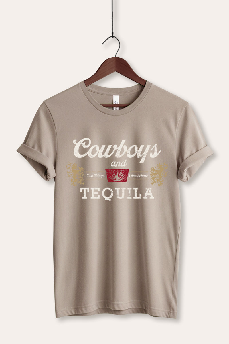 "cowboys & tequila" graphic bella+canvas® tee