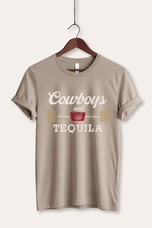 "cowboys & tequila" graphic bella+canvas® tee