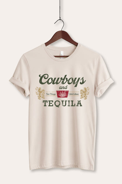 Cowboys & Tequila Western Graphic Women's Jersey Tee