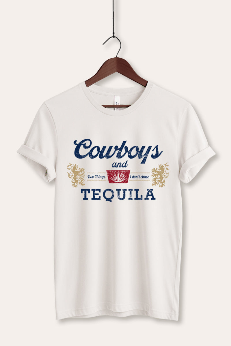 "cowboys & tequila" graphic bella+canvas® tee