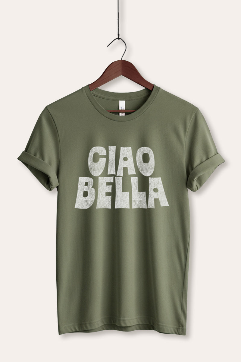 "ciao bella" graphic bella+canvas® tee