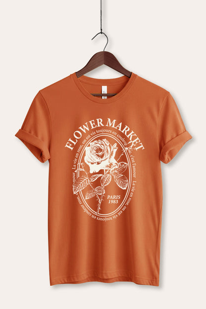 Flower Market Rose Graphic Women's Jersey Tee