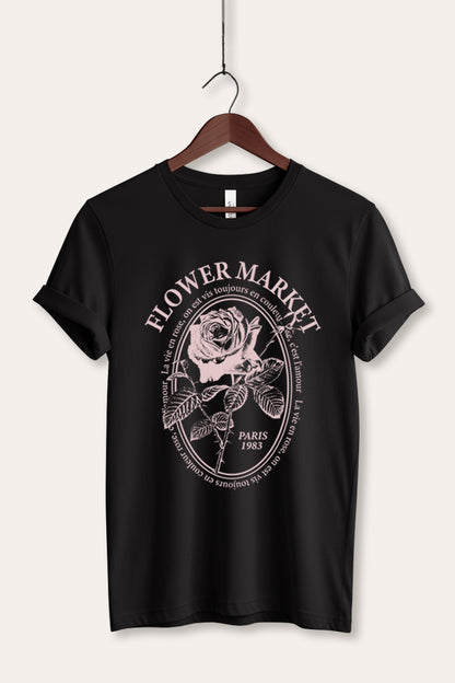 Flower Market Rose Graphic Women's Jersey Tee