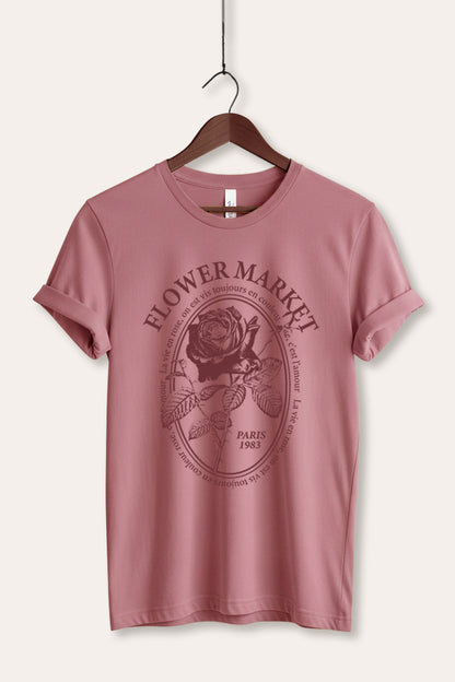 Flower Market Rose Graphic Women's Jersey Tee