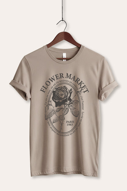 Flower Market Rose Graphic Women's Jersey Tee