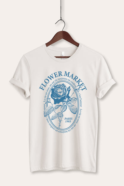 Flower Market Rose Graphic Women's Jersey Tee