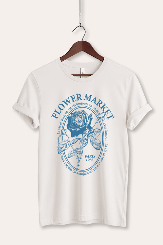 Flower Market Rose Graphic Women's Jersey Tee