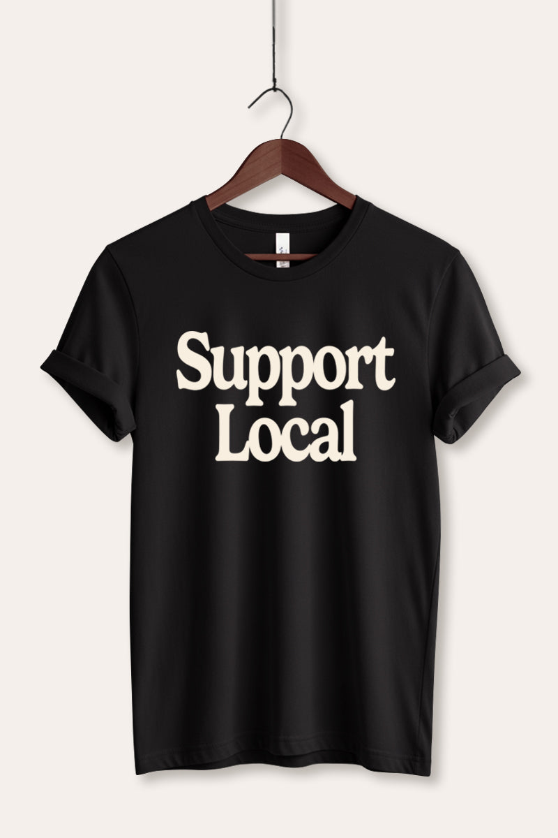 "support local" graphic bella+canvas® tee