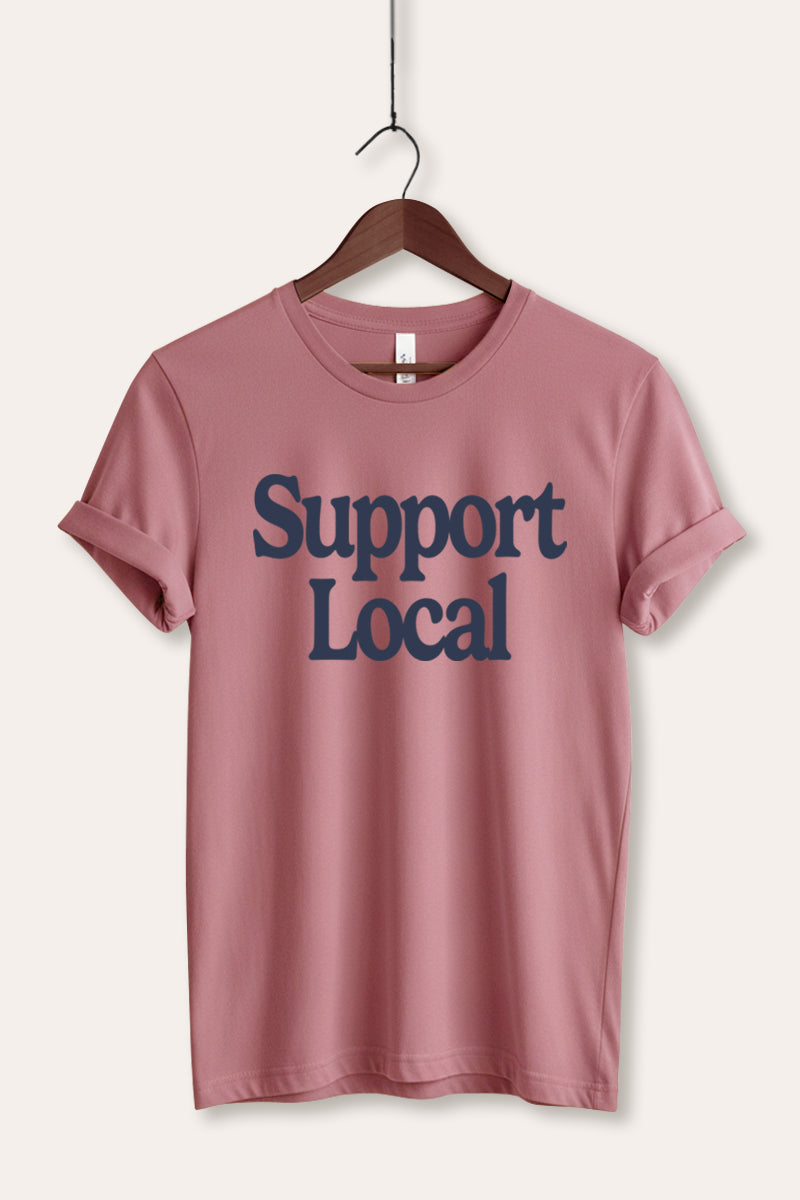 "support local" graphic bella+canvas® tee