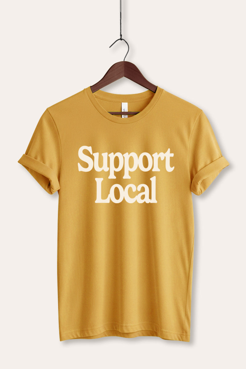 "support local" graphic bella+canvas® tee