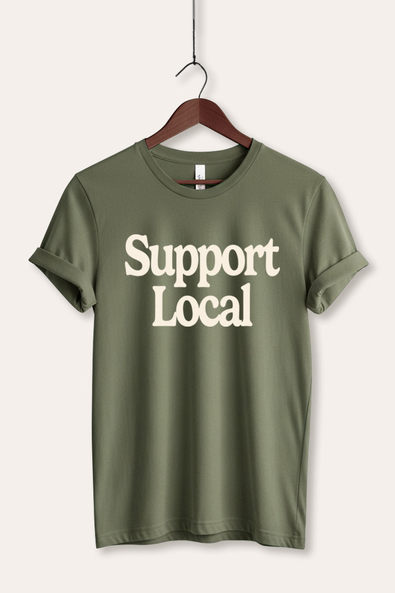 "support local" graphic bella+canvas® tee