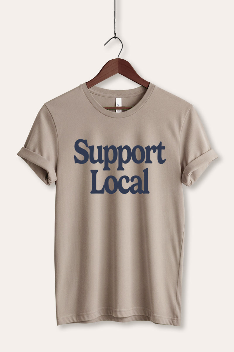 "support local" graphic bella+canvas® tee