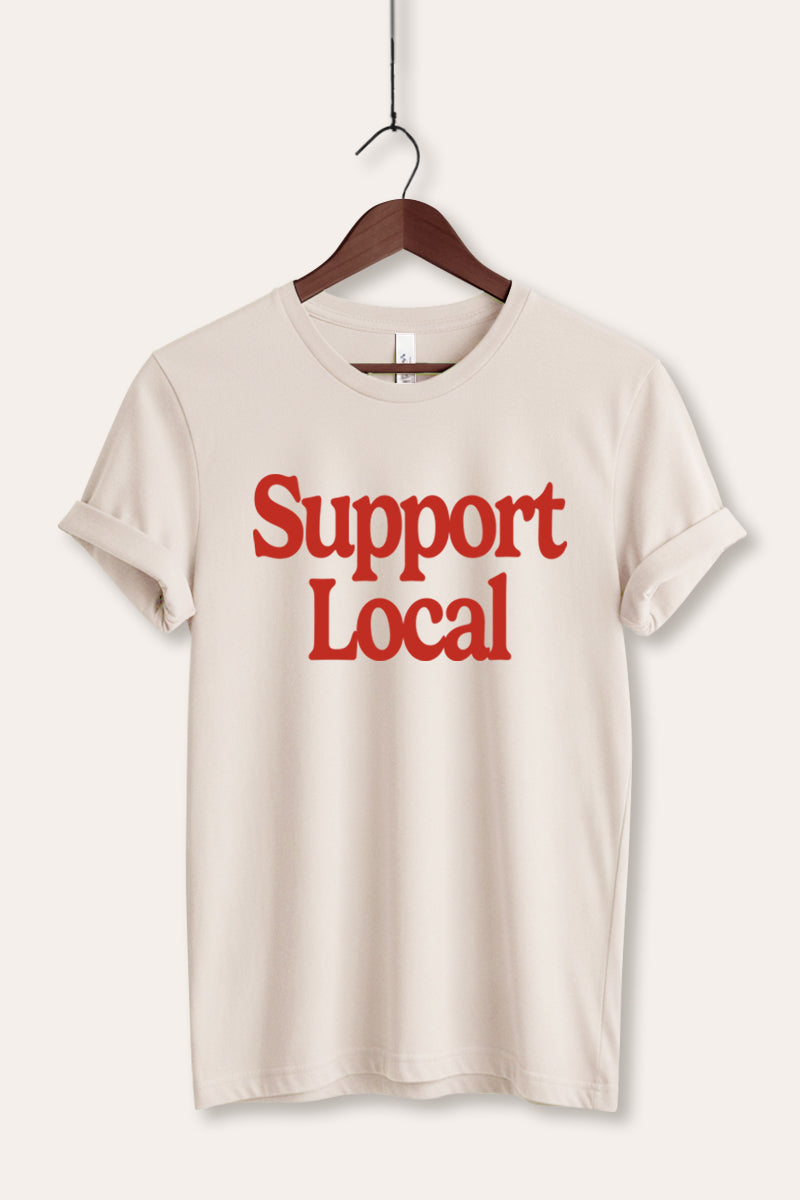 "support local" graphic bella+canvas® tee