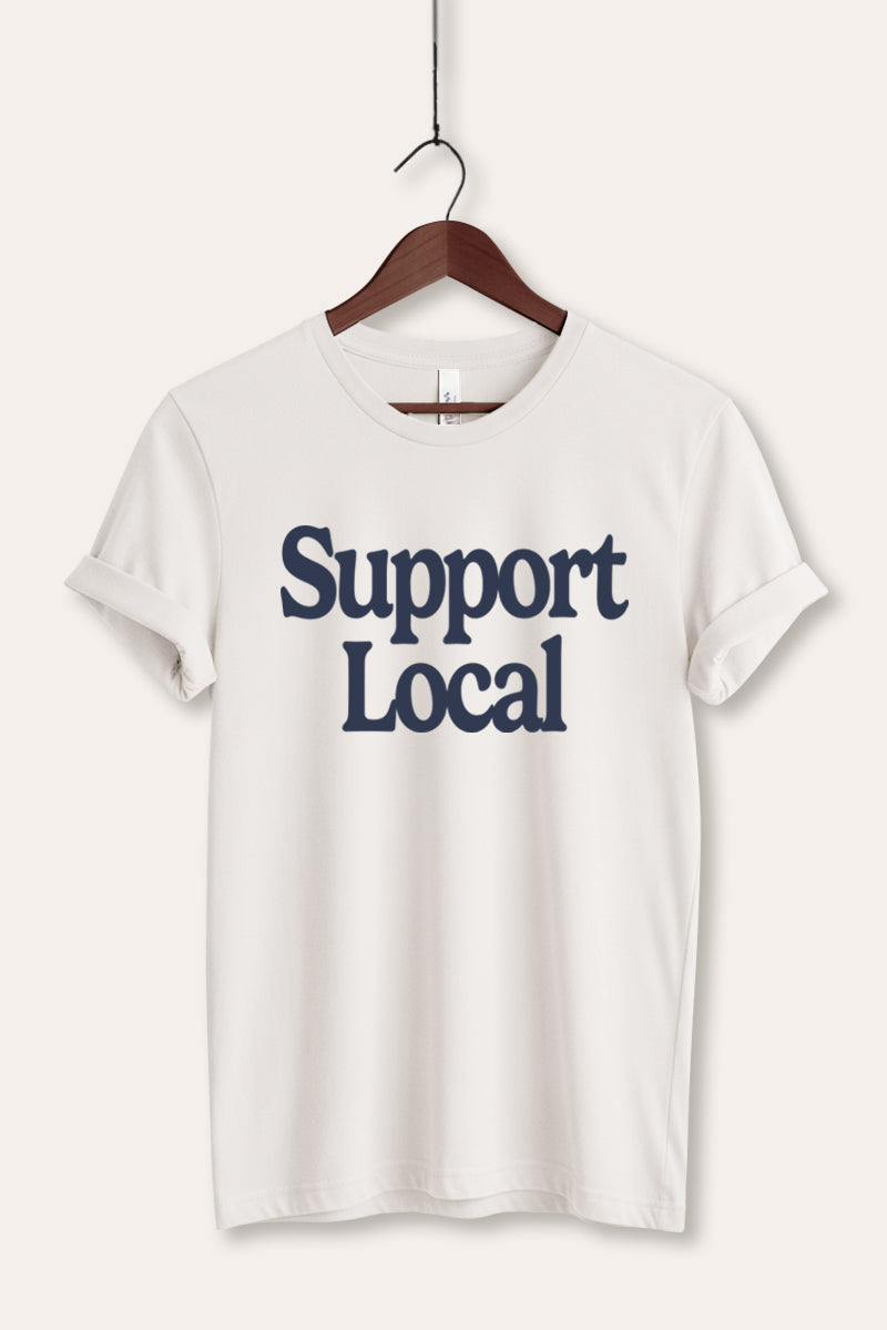 "support local" graphic bella+canvas® tee