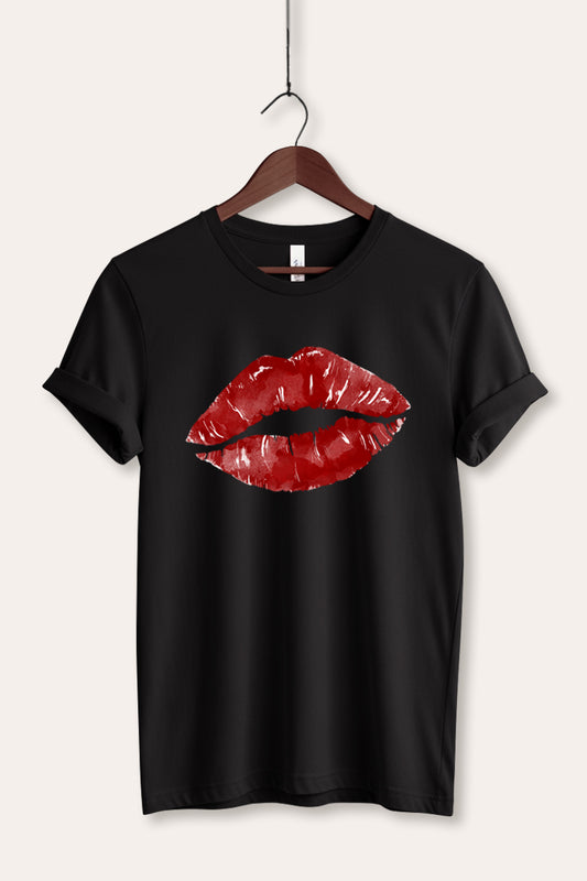 Red Lips Graphic Women's Jersey Tee