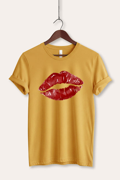 Red Lips Graphic Women's Jersey Tee