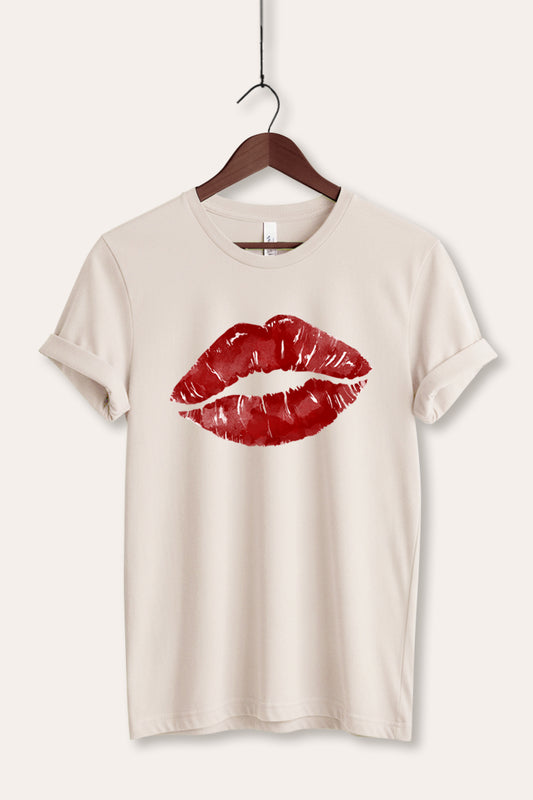 Red Lips Graphic Women's Jersey Tee