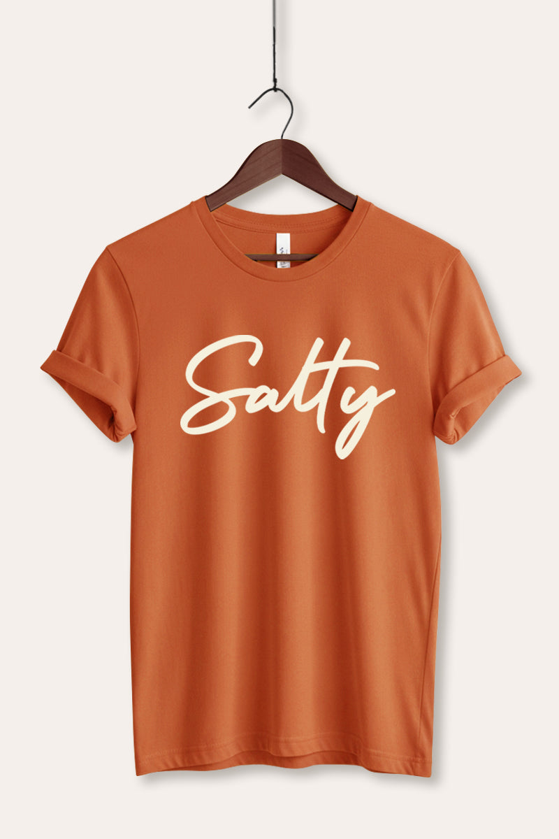 Salty Cursive Coastal Graphic Women's Jersey Tee