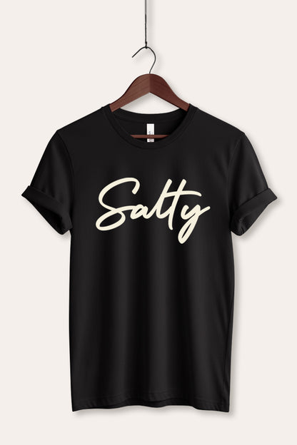 Salty Cursive Coastal Graphic Women's Jersey Tee