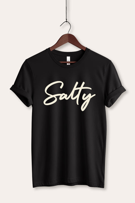 Salty Cursive Coastal Graphic Women's Jersey Tee