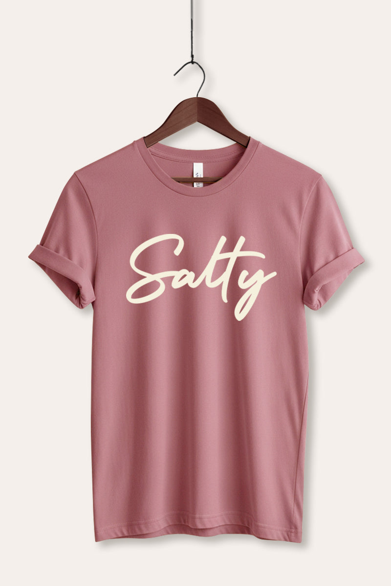 Salty Cursive Coastal Graphic Women's Jersey Tee