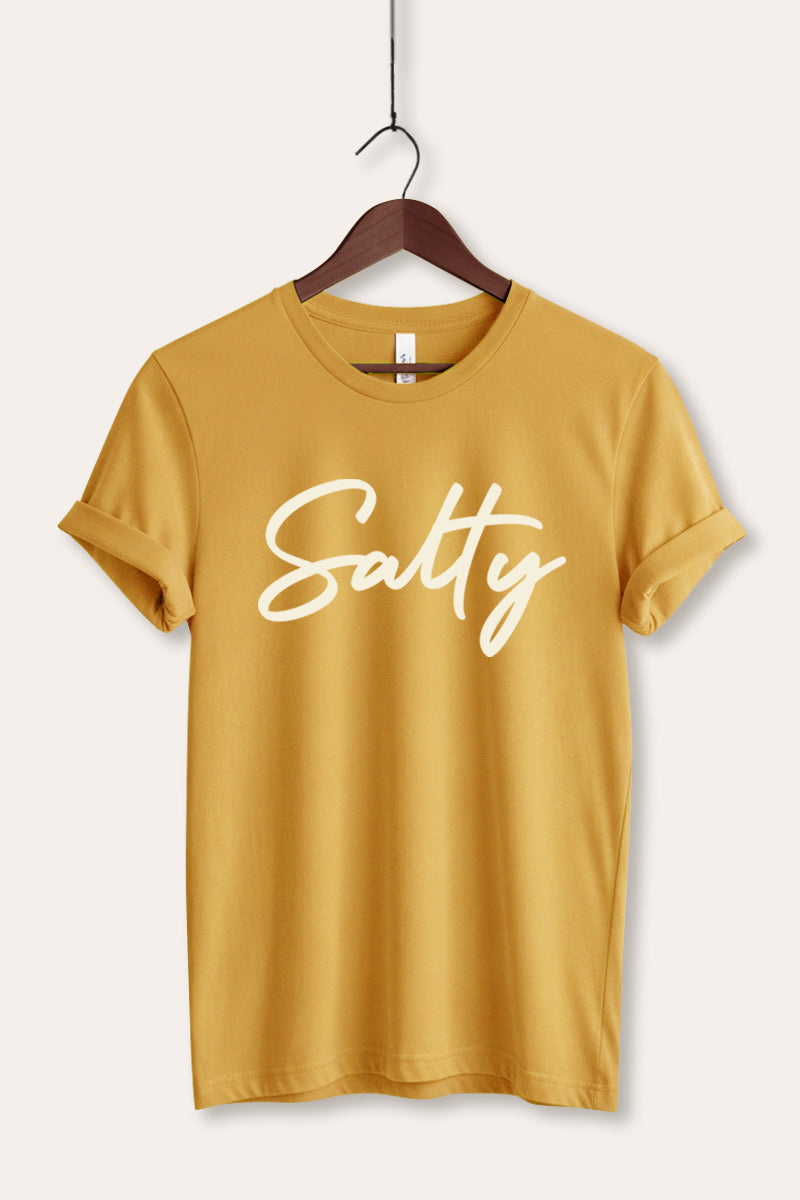 Salty Cursive Coastal Graphic Women's Jersey Tee