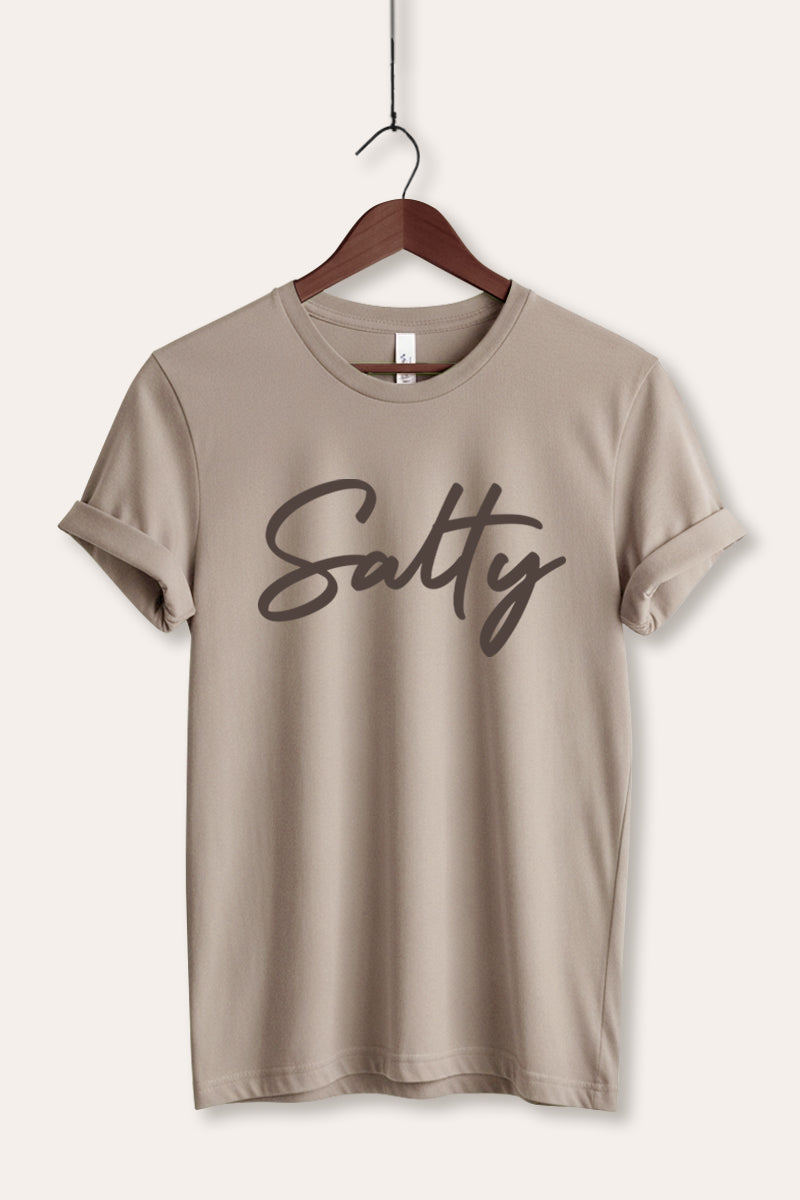 Salty Cursive Coastal Graphic Women's Jersey Tee