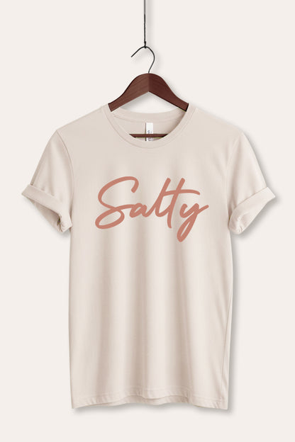 Salty Cursive Coastal Graphic Women's Jersey Tee