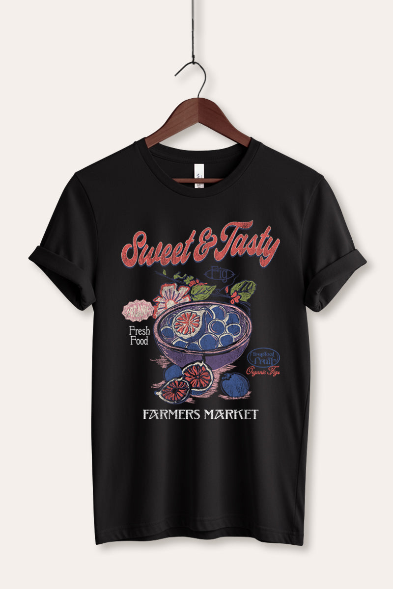 sweet & tasty blueberries graphic bella+canvas® tee