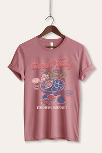 sweet & tasty blueberries graphic bella+canvas® tee