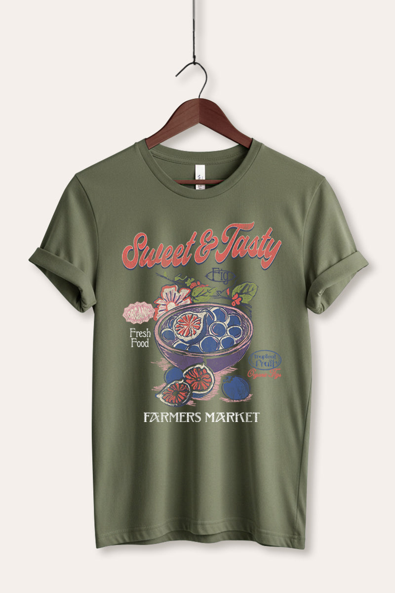 sweet & tasty blueberries graphic bella+canvas® tee