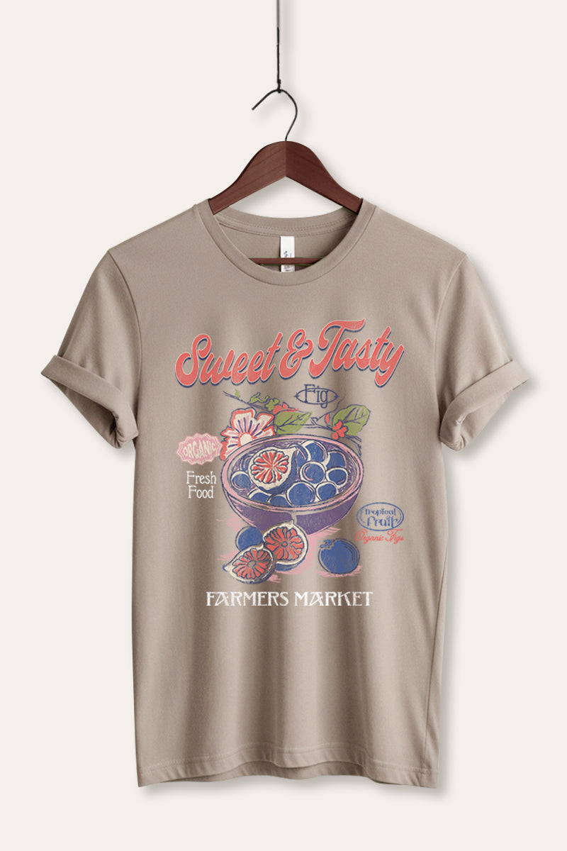 sweet & tasty blueberries graphic bella+canvas® tee