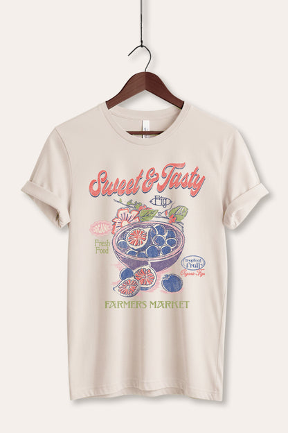 Sweet & Tasty Blueberry Fruit Graphic Women's Jersey Tee