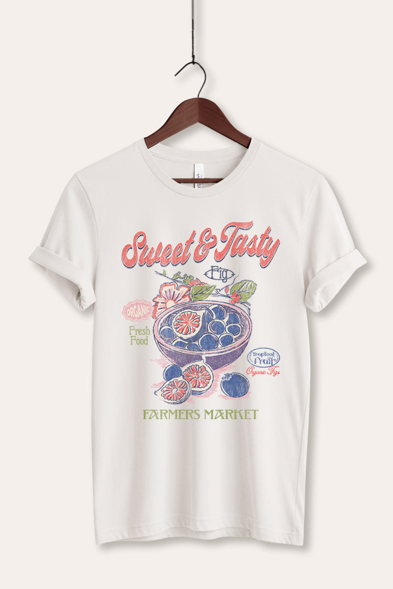 sweet & tasty blueberries graphic bella+canvas® tee
