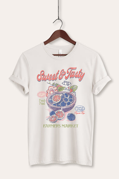 Sweet & Tasty Blueberry Fruit Graphic Women's Jersey Tee