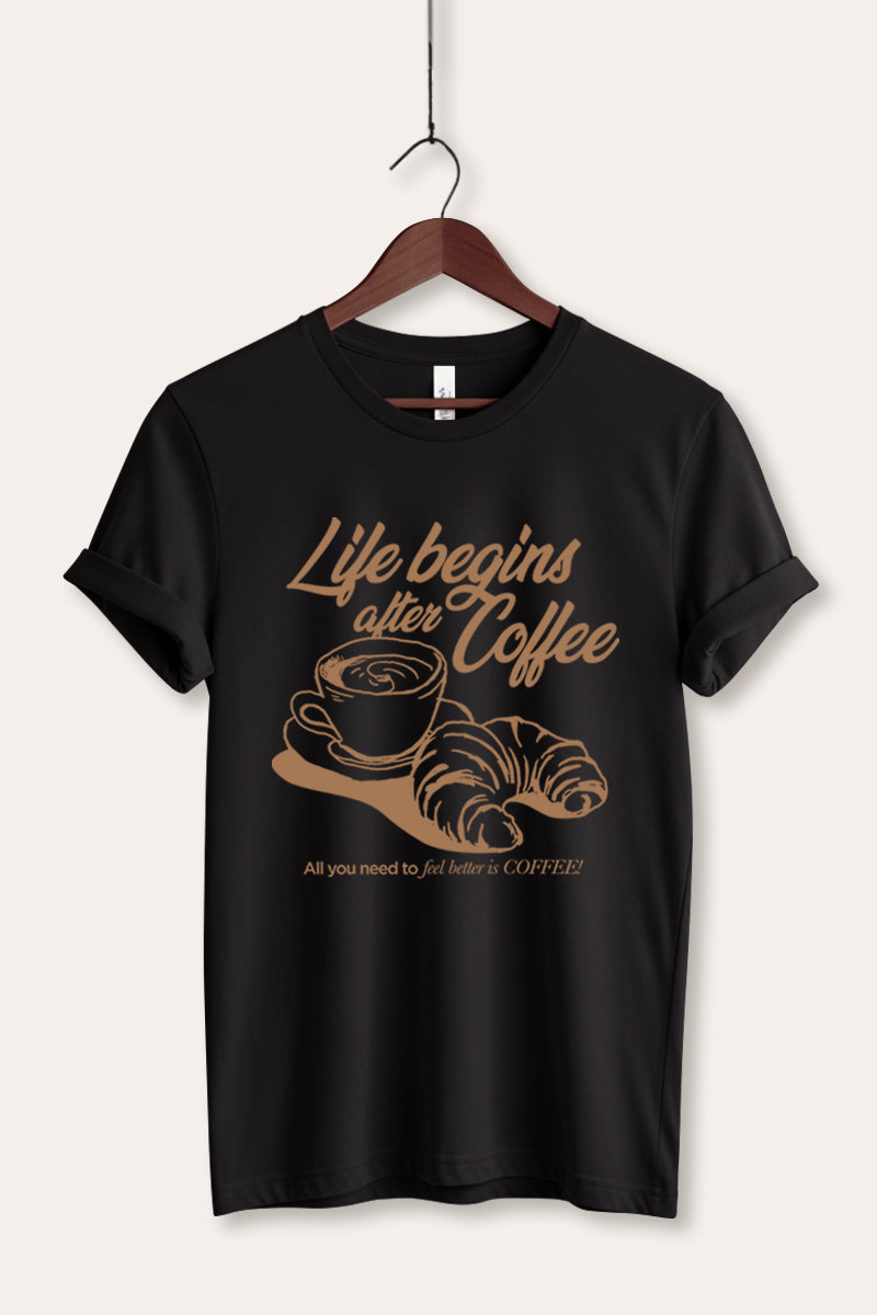 coffee & croissant graphic bella+canvas® tee