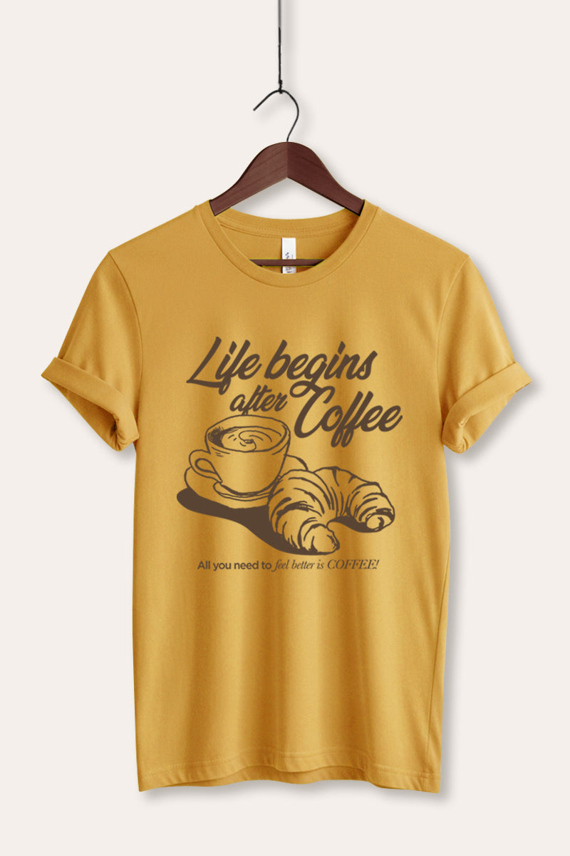 coffee & croissant graphic bella+canvas® tee